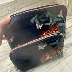 Ted Baker London Black and Green Cosmetic Bags